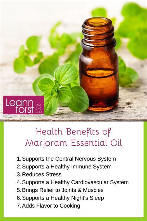 Benefits of Marjoram Essential Oil | Leann Forst | Marjoram essential oil, Healing essential ...