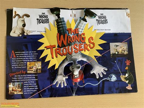 Wallace and Gromit in The Wrong Trousers Original press pack original prod. material