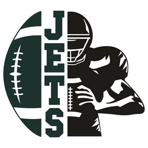 Jets Distressed Football Half Player SVG | New York Jets Distressed Football Half Player vector ...