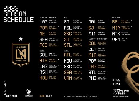 MLS Cup Champions LAFC Announce 2023 Regular Season Schedule | Los ...