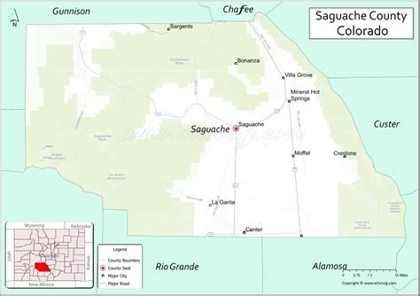 Map of Saguache County, Colorado - Where is Located, Cities, Population, Highways & Facts