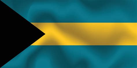 Flat Illustration of Bahamas flag. Bahamas flag design. Bahamas wave ...