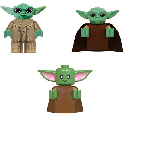 3pcs Baby Yoda Minifigures Fit Lego Baby Yoda