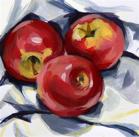 Paint up a Storm | Apple painting, Simple acrylic paintings, Fruit painting