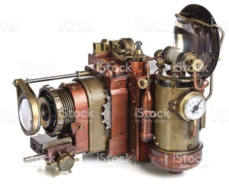 Photo camera on a white background. Style Steampunk. | Steampunk weapons, Steampunk gadgets ...