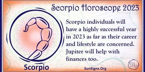 Scorpio Horoscope 2023 - Get Your Predictions Now! - SunSigns.Org