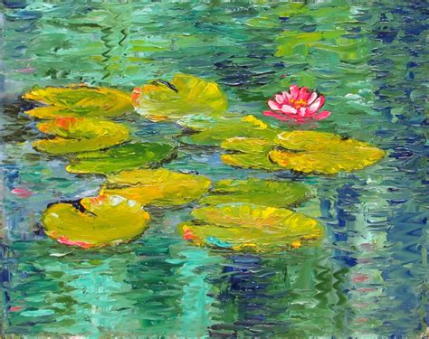 Lori's Stormy Art and Daily Paintings: 1525 SOLD Lonesome Beauty Pink Water Lily Painting