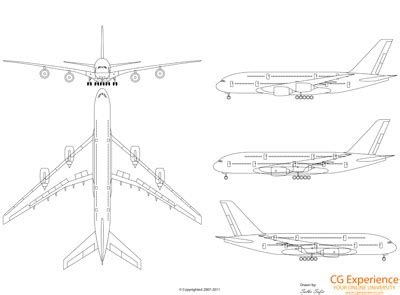 Airbus A380 blueprints | Airbus a380, Airbus, Blueprints