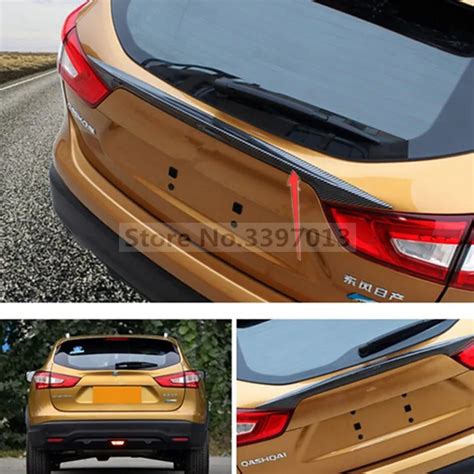 Car styling ACCESSORIES FIT FOR NISSAN QASHQAI J11 2016 2017 TAILGATE DOOR CARBON FIBER SPOILER ...