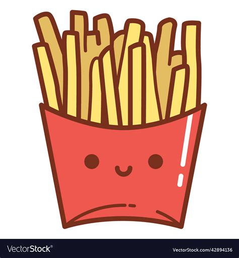 French fries cartoon high quality Royalty Free Vector Image