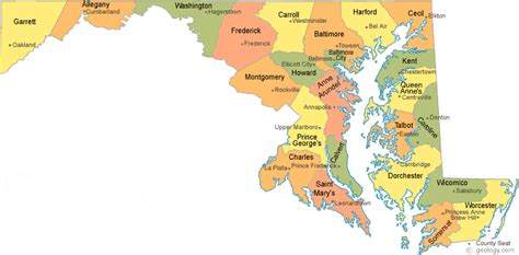 Maryland County Map