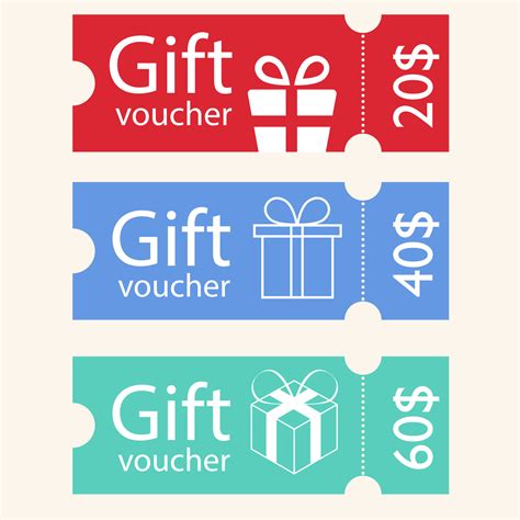 Set of discount coupons with different gift boxes 17679237 Vector Art ...