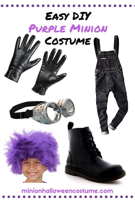 DIY Purple Minion Costume - Minion Halloween Costume