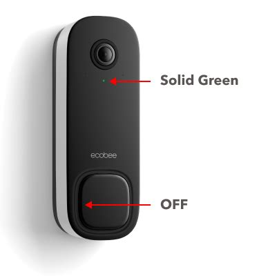 ecobee Smart Doorbell Camera (wired) Lights and Sounds