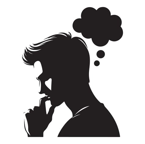 Man thinking silhouette 47746860 Vector Art at Vecteezy