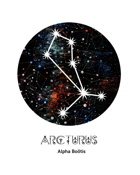 Arcturus Constellation Print, Arcturian Starseed Print, Alpha Bootis ...