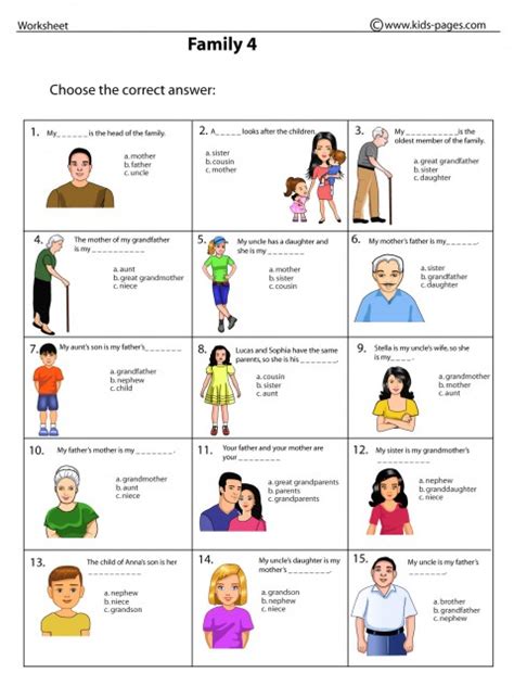 ENGLISH 4 KIDS: Connect level 2 (family vocabulary worksheet)