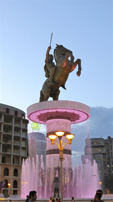 Equestrian statue of Alexander the Great in Skopje Macedonia