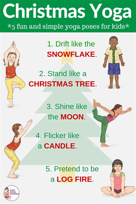 5 Christmas Yoga Poses for Kids (+ Printable Poster) | Kids Yoga Stories