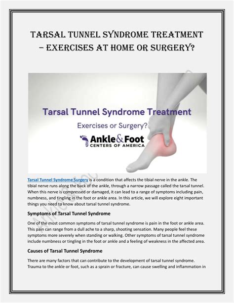 PPT - Tarsal Tunnel Syndrome Treatment PowerPoint Presentation, free download - ID:12321800