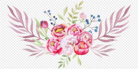 Watercolor pink flowers vector material png image_picture free download 400454426_lovepik.com