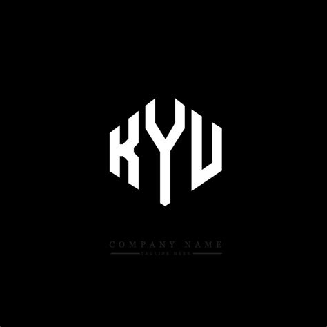 diseño de logotipo de letra kyu con forma de polígono. diseño de ...