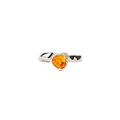 Oval Orange Sapphire Ring - deJonghe Original Jewelry