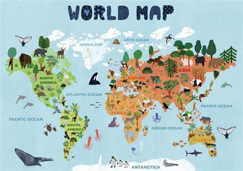 Map World map for kids, World Map