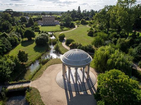 Aerial view of the Temple of Love , in the gardens of the Petit Trianon ...