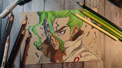 Dr Stone drawing step by step | Senku 石神千空| Dr.Stone (ドクターストーン) | TenK ...