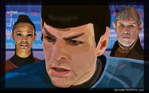 #DANtheMAN607 illustration fanart • Uhura Spock & Sarek, Star Trek | Star trek, Trek, Stars