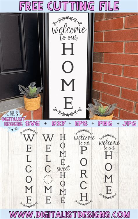 Free Vertical Porch Sign SVG Bundle | DigitalistDesigns | Cricut projects vinyl, Cricut projects ...