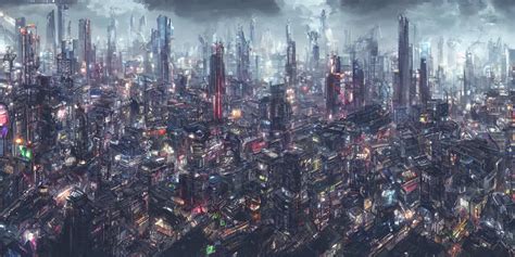 london city skyline cyberpunk, hyper detailed, concept | Stable Diffusion