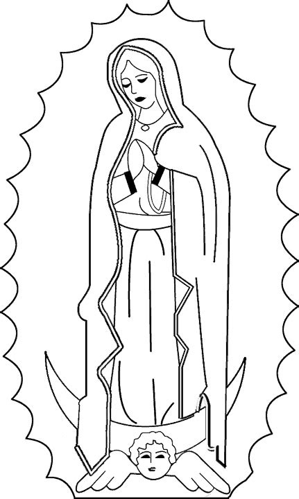 Our Lady Of Guadalupe Coloring Page - Coloring Home