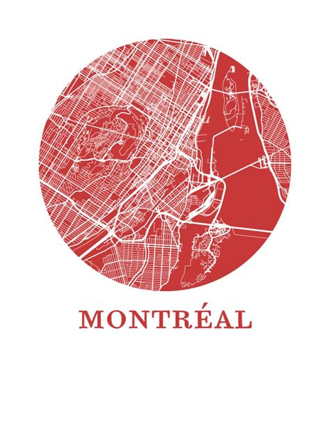Montreal Map Print City Map Poster - Etsy