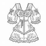 Corset Coloring Pages Coloring sketch template