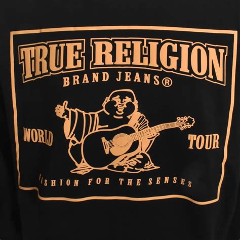 True Religion Logo Hoodie Black | Mainline Menswear United States