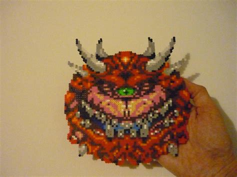 DOOM Cacodemon Mini Perler Bead Sprite by monochrome-GS on DeviantArt