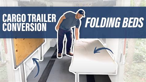 Cargo Trailer Conversion Folding Beds - YouTube