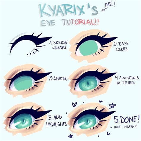 Eye Tutorial by kyarix | Eye drawing tutorials, Anime drawings ...