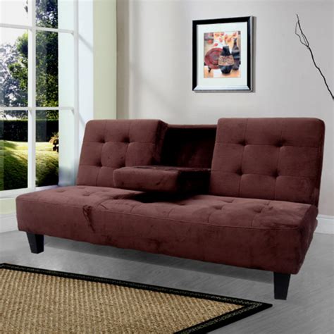 Milton Green Madrid Futon Sofa Bed with Cup Holder - Walmart.com - Walmart.com