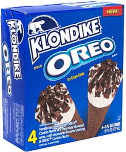 Klondike with Oreo Cookies Ice Cream Cones - 4 ea, Nutrition ...