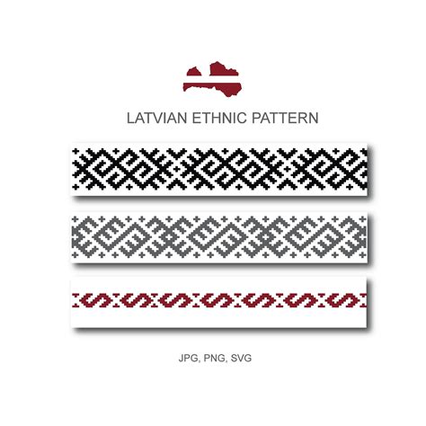 Latvian Ethnic Symbol Pattern, Latvian Symbols, Ethnic Geometric Signs ...