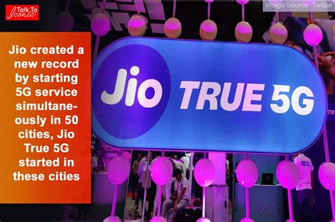 Jio created a new record by starting 5G service simultaneously in 50 ...