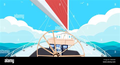 Top view sail boat on water Stock Vector Image & Art - Alamy