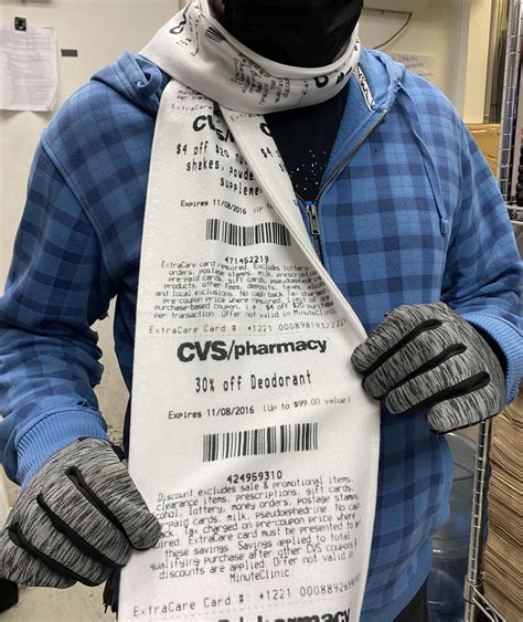 My coworker’s scarf looks like a CVS receipt : DidntKnowIWantedThat