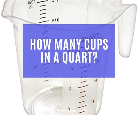 How Many Cups of Water Equals 2 Quarts