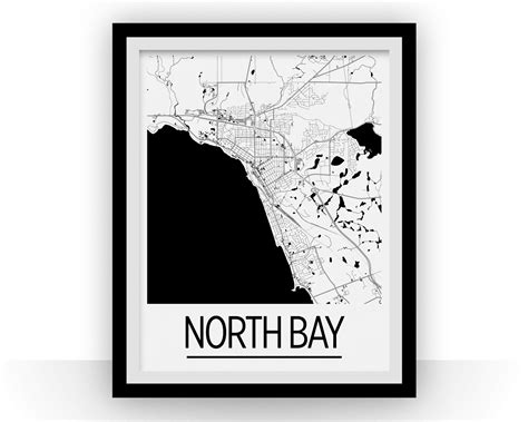 North Bay Ontario Map Poster - Ontario Map Print - Art Deco Series – iLikeMaps