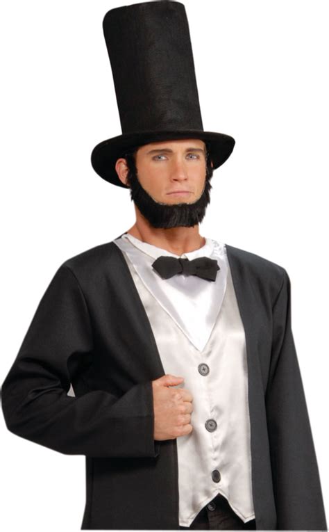 Abraham Lincoln Stovepipe Top Hat, Black, One Size, Wearable Costume ...