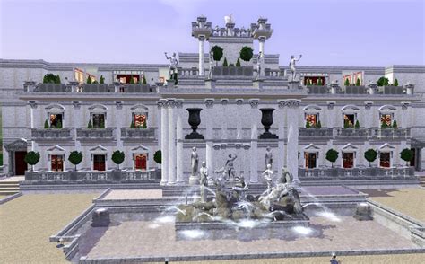 The Sims Resource - Sims 3 Trevi Fountain Art Gallery with Bar for A List Sims